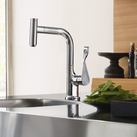 Baterie chiuveta bucatarie crom cu dus extractibil Hansgrohe Axor Citterio Select [2]