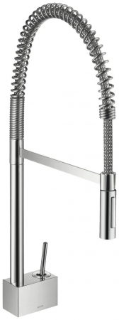 Baterii bucatarie cu pipa flexibila - Baterie chiuveta bucatarie crom cu pipa flexibila Hansgrohe Axor Starck