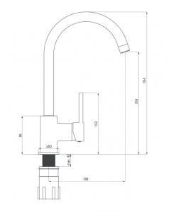 Baterie chiuveta bucatarie crom Deante, Aster 2 [2]