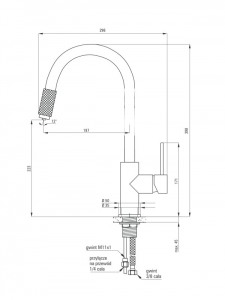Baterie chiuveta bucatarie negru mat cu conexiune la filtru de apa Deante Aster [5]