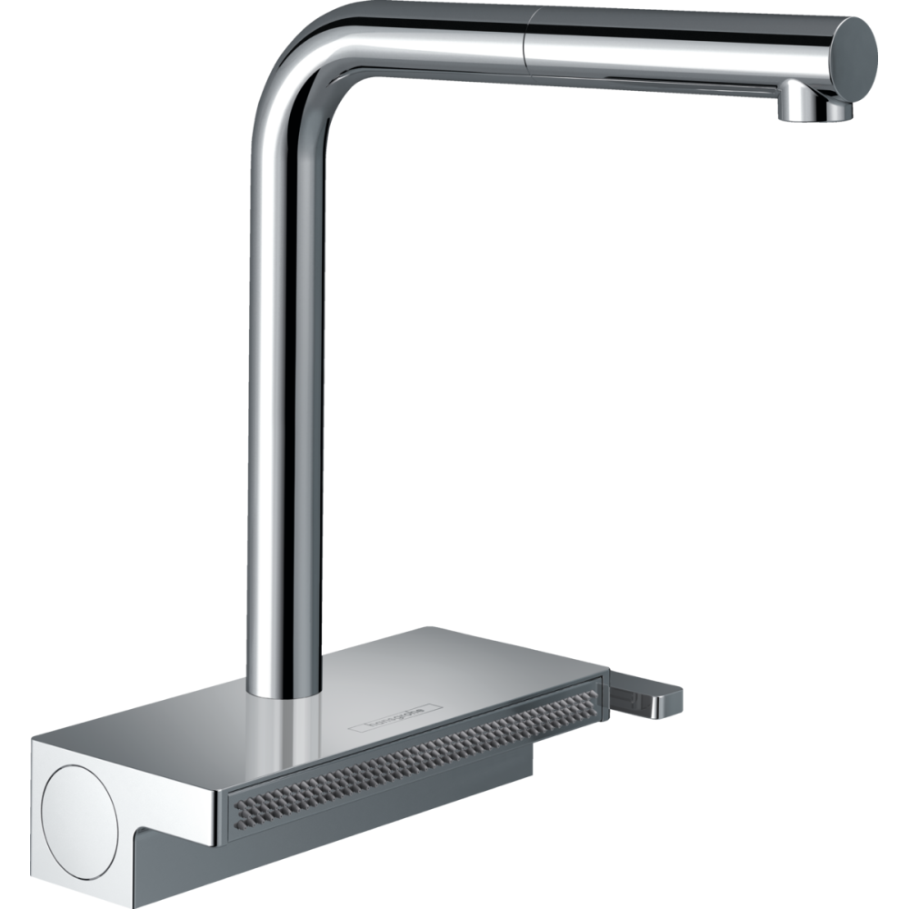 Baterii bucatarie cu dus - Baterie chiuveta bucatarie cu dus extractibil crom Hansgrohe Aquno Select M81 73830000