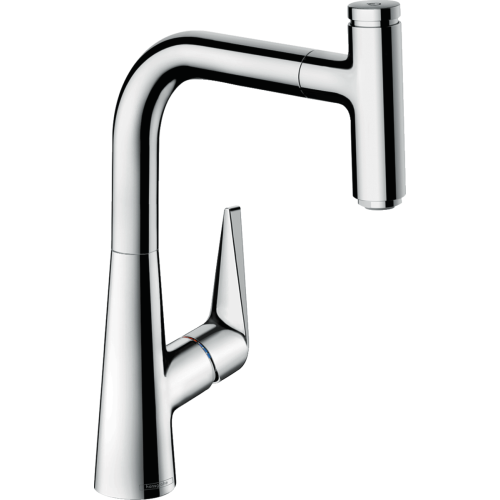 Baterii bucatarie cu dus - Baterie chiuveta bucatarie cu dus extractibil crom Hansgrohe Talis Select M51 72822000