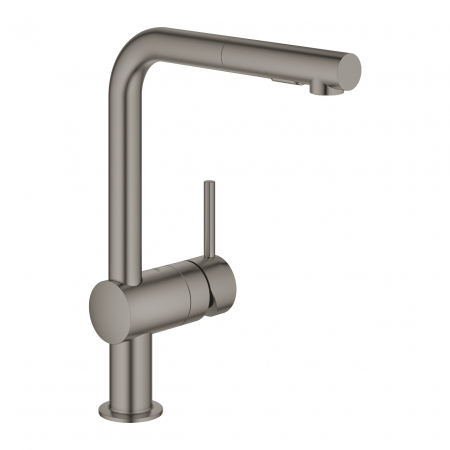 Bucatarie - Baterie chiuveta bucatarie cu dus extractibil Grohe Minta antracit periat Hard Graphite