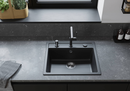 Baterie chiuveta bucatarie negru mat cu dus extractibil Hansgrohe Talis M54 72808670 [2]