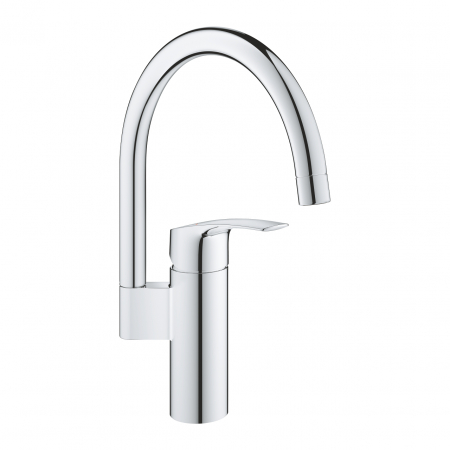 Baterii clasice bucatarie - Baterie chiuveta bucatarie cu pipa pivotanta crom Grohe Eurosmart
