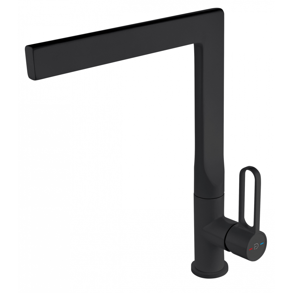 Baterie chiuveta bucatarie FDesign Zaffiro, negru mat [2]