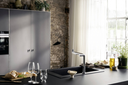 Baterie chiuveta bucatarie crom lucios cu filtru de apa Hansgrohe Aqittura M91 76802000 [2]