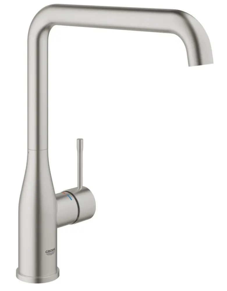 Baterii bucatarie cu pipa flexibila - Baterie chiuveta cu montare pe blat, supersteel, Grohe Essence