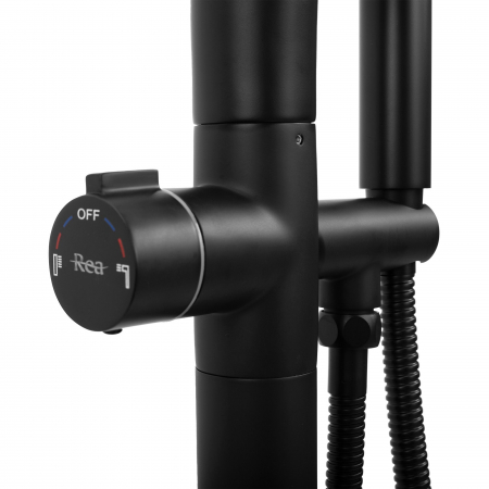 Baterie cadă freestanding Rea Clark, negru mat [2]