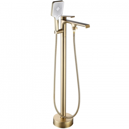 Baterii, baterii pentru cada, incastrate - Baterie cadă freestanding Rea Hass, auriu periat