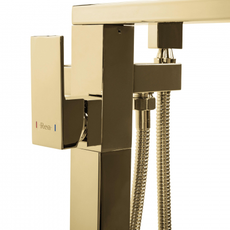 Baterie cadă freestanding Rea Tery, auriu lucios [4]