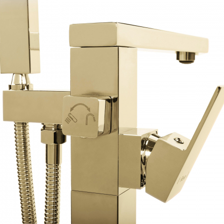 Baterie cadă freestanding Rea Tery, auriu lucios [3]