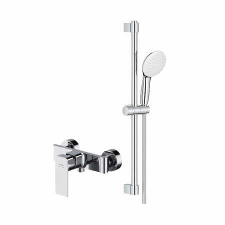 Seturi de dus - Set dus crom cu bara, para dus si furtun, Grohe New Tempesta 110 si baterie dus Cersanit Suaro