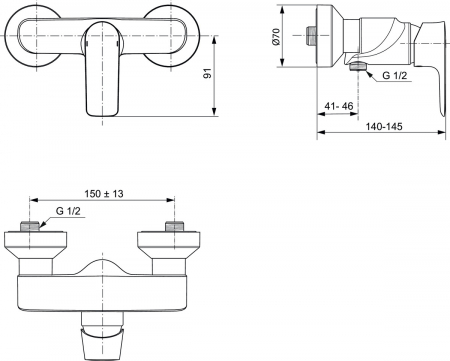 Baterie dus Ideal Standard Connect Air crom lucios [4]