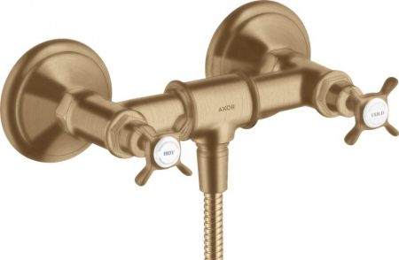 Baterii dus - Baterie dus bronz periat, dubla comanda, Hansgrohe Axor Montreux