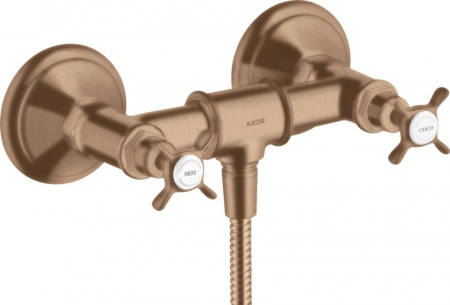 Baterii dus - Baterie dus red gold periat, dubla comanda, Hansgrohe Axor Montreux