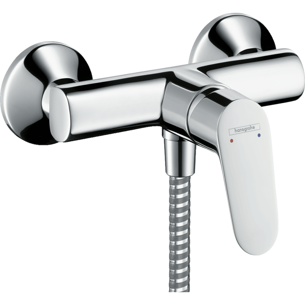 Baterii dus - Baterie dus crom, montaj pe perete Hansgrohe Focus E2