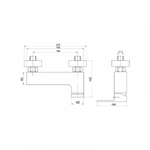 Baterie dus culoare crom Ferro, Nobless Edge [1]