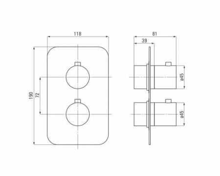Baterie dus Deante Box Round incastrata pentru corp ingropat, auriu periat [1]
