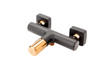 Baterii dus - Baterie dus FDesign Ardesia, negru mat/rose gold lucios