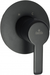 Baterii dus - Baterie dus incastrata neagra Deante, Arnika