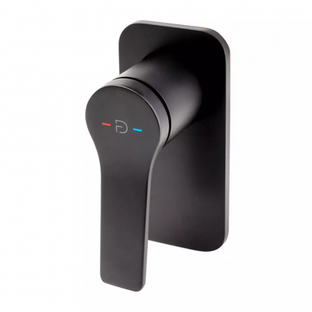 Baterii dus - Baterie dus incastrata FDesign Seppia, corp incastrat inclus, negru mat