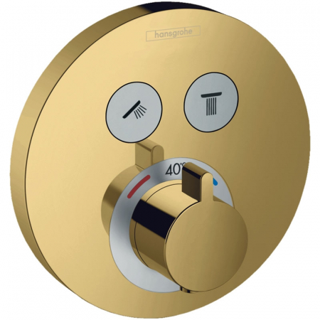 Baterii dus - Baterie dus incastrata termostatata auriu lucios Hansgrohe, ShowerSelect S