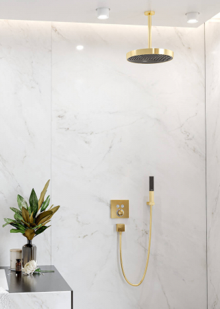 Baterie dus incastrata termostatata culoare auriu lucios Hansgrohe ShowerSelect 15763990 [2]