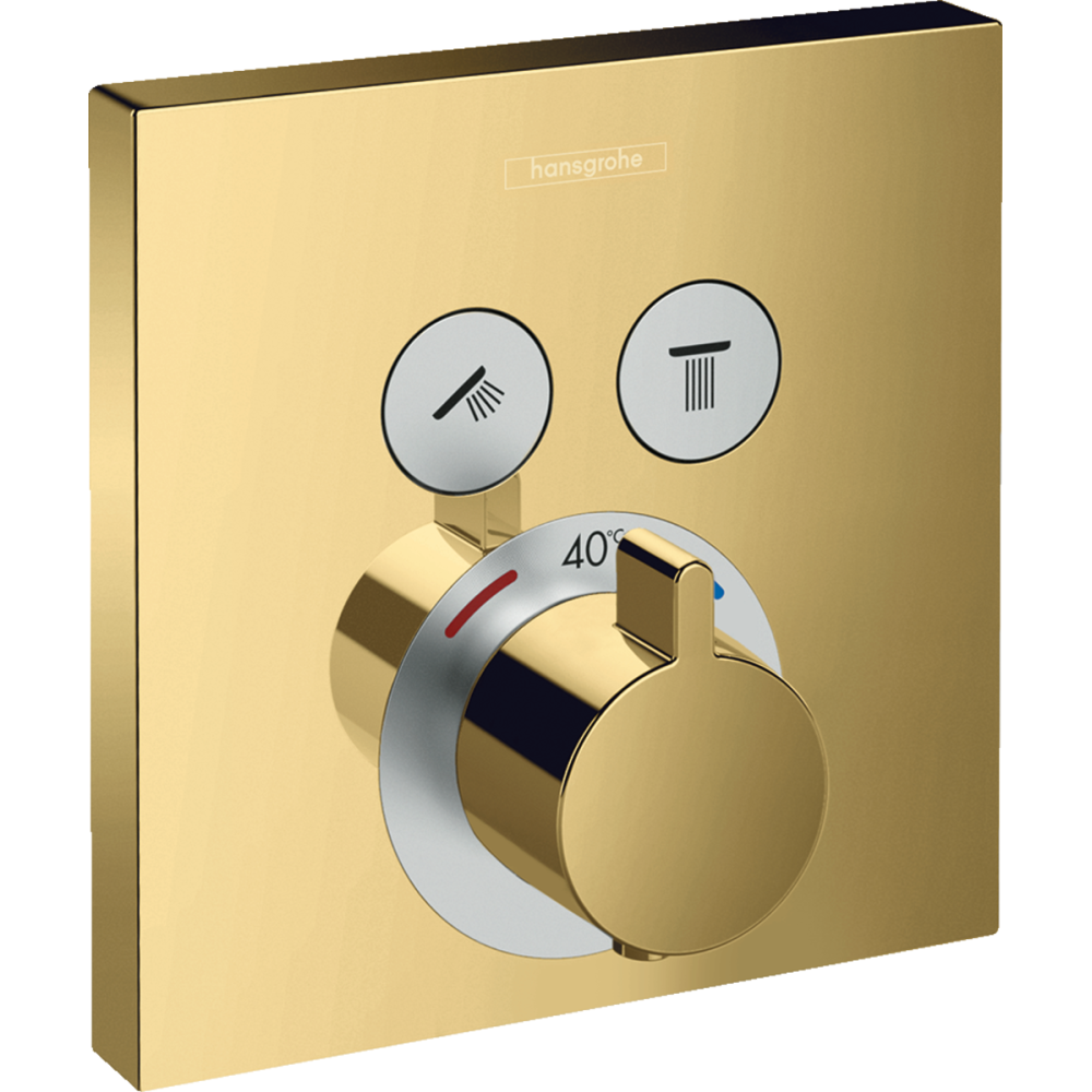 Baterii dus - Baterie dus incastrata termostatata culoare auriu lucios Hansgrohe ShowerSelect 15763990