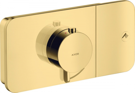 Baterii dus - Baterie dus incastrata termostatata culoare auriu lucios Hansgrohe Axor One