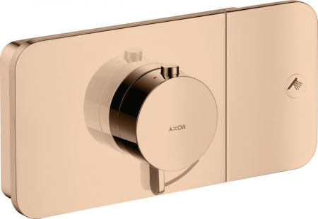 Baterii dus - Baterie dus incastrata termostatata culoare red gold lucios Hansgrohe Axor One
