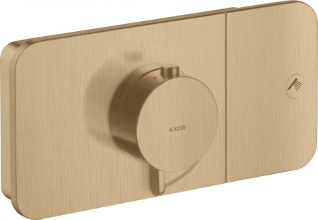 Baterii dus - Baterie dus incastrata termostatata culoare bronz periat Hansgrohe Axor One