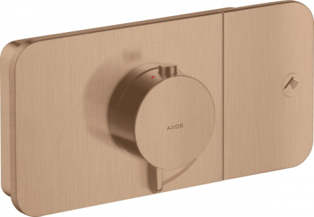 Baterii dus - Baterie dus incastrata termostatata culoare red gold periat Hansgrohe Axor One