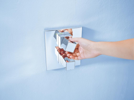 Baterie dus incastrata termostatata Grohe Grohtherm Cube crom lucios [4]