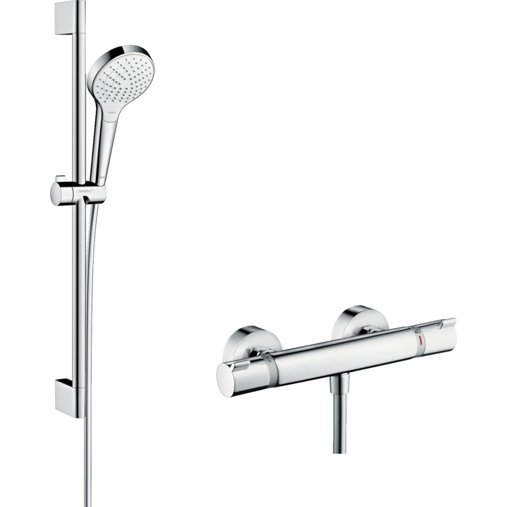Baie - Baterie dus termostatata cu set de dus, culoare crom Hansgrohe Croma Select S 27013400