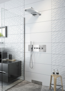 Baterie dus termostatica incastrata culoare crom Deante, Multibox [1]