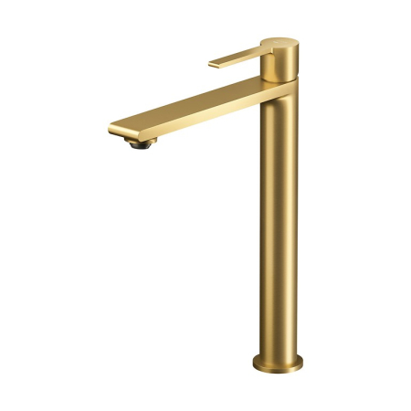 Baterii lavoare - Baterie inalta pentru lavoar 297 mm, auriu periat, Cersanit Virgo