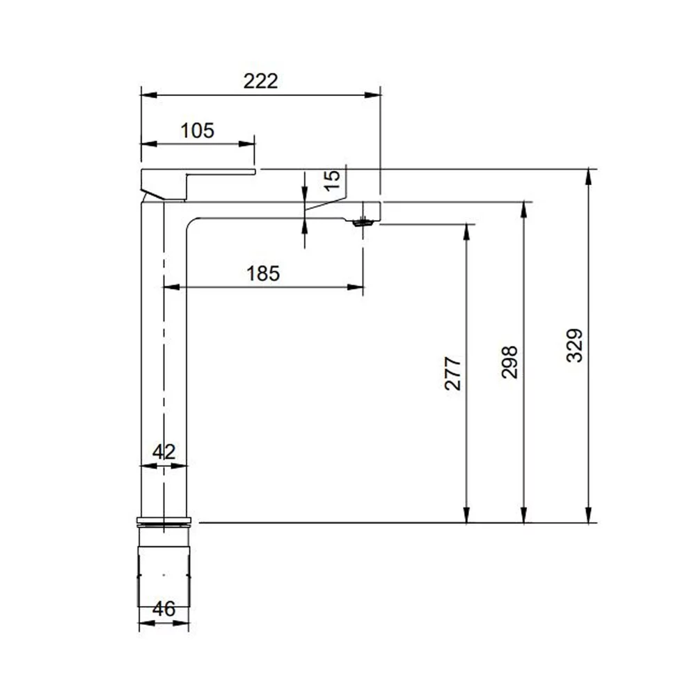 Baterie inalta pentru lavoar cu ventil click clack, crom, Villeroy&Boch Architectura [4]