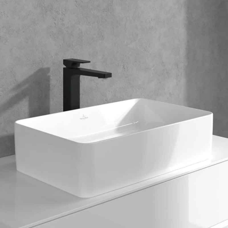 Baterie inalta pentru lavoar cu ventil click-clack, negru mat, Villeroy&Boch Architectura Square [3]
