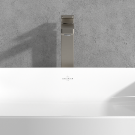 Baterie inalta pentru lavoar cu ventil click-clack, nichel periat, Villeroy&Boch Architectura Square [4]