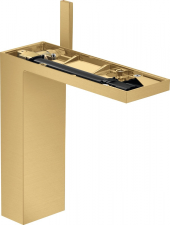 Baterii lavoare - Baterie lavoar baie auriu periat, ventil click-clack, Hansgrohe Axor MyEdition 230