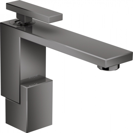 Baterii lavoare - Baterie lavoar baie antracit lucios cu ventil click-clack, Hansgrohe Axor Edge 130