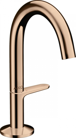 Baterii lavoare - Baterie lavoar baie red gold lucios cu ventil click-clack Hansgrohe Axor One Select 140
