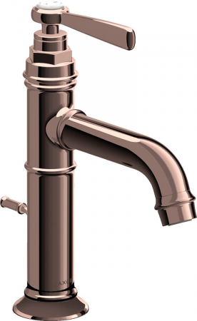 Baterii lavoare - Baterie lavoar baie red gold lucios cu ventil pop-up Hansgrohe Axor Montreux 100