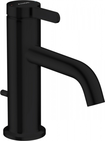 Baterii lavoare - Baterie lavoar baie negru mat cu ventil pop-up Hansgrohe Axor One 70