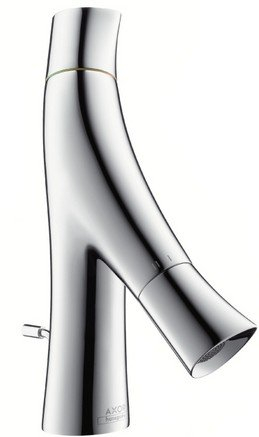Baterii lavoare - Baterie lavoar baie crom cu ventil pop-up, pipa 116 mm, Hansgrohe Axor Starck Organic 80