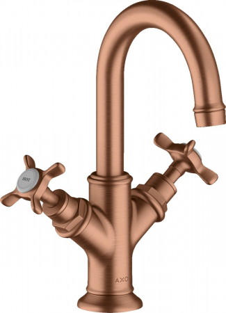 Baie - Baterie lavoar baie red gold periat, dubla comanda, ventil pop-up, Hansgrohe Axor Montreux 160