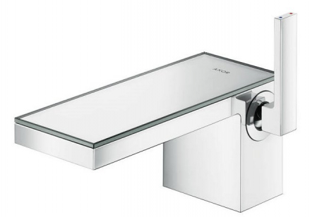Baterie lavoar baie crom/sticla oglinda, ventil click-clack, Hansgrohe Axor MyEdition 70 [1]