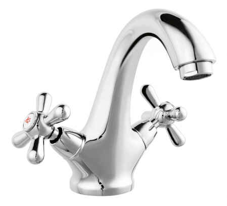 Baterii lavoare - Baterie lavoar baie cu ventil inclus crom Ferro, Retro New