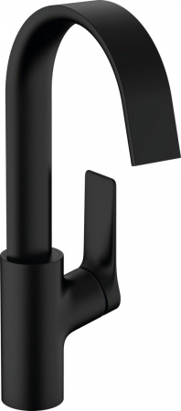 Baterii lavoare - Baterie lavoar baie culoare negru mat, cu ventil inclus, Hansgrohe Vivenis 210